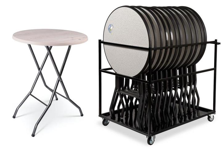 Supercombi | 12x Statafel Ibiza + trolley, Huis en Inrichting, Tafels | Bijzettafels, Kunststof, Ophalen of Verzenden