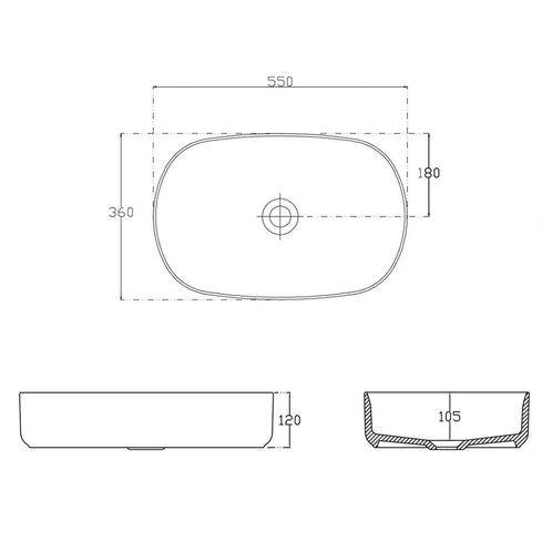 Wastafel Sapho Infinity 55x36 cm Mat Roze, Doe-het-zelf en Verbouw, Sanitair, Ophalen of Verzenden