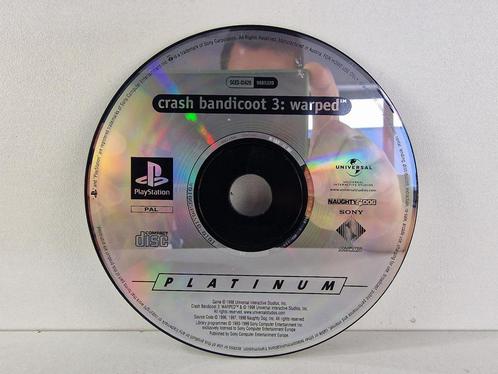 Crash Bandicoot 3: Warped Platinum Morgen in huis!, Spelcomputers en Games, Spelcomputers | Sony PlayStation 1, Zo goed als nieuw