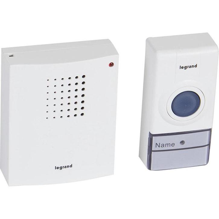 Legrand - draadloze bel - deurgong - 80Db - Ip44 - 50M - wit, Huis en Inrichting, Deurbellen, Verzenden