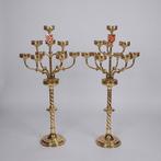 Kandelaren met 10 armen - Messing - 1850-1900, Antiek en Kunst