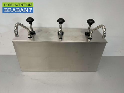 HCB RVS Sauzenbar 3 Dubbele Sauspomp Sausdispenser 3 x 4, Zakelijke goederen, Horeca | Keukenapparatuur, Nieuw in verpakking, Ophalen of Verzenden