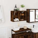 vidaXL Badkamerwandkast 60x25x40 cm bewerkt hout gerookt, Verzenden, Nieuw