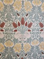 Art Nouveau stof met tulpen - realistisch ontwerp - Textiel