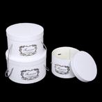 Bloemendoos set van 3 luxe bloemendozen rond forever love, Ophalen of Verzenden, Nieuw