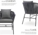 2dekans | tectake® Tuinstoel, set van 2, metalen, Tuin en Terras, Tuinsets en Loungesets, Ophalen of Verzenden, Zo goed als nieuw