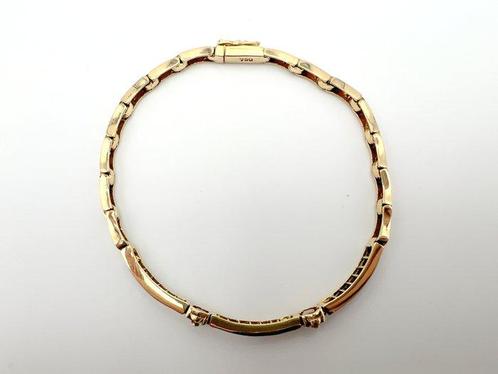 Armband - 18 karaat Geel goud - 1.05ct. tw. Saffier -, Sieraden, Tassen en Uiterlijk, Armbanden