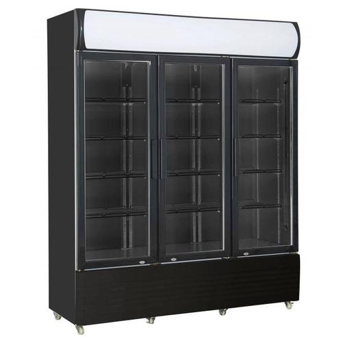 Zwarte Koelkast | 3 Glasdeuren | 61x160x(h)197,3 CM, Zakelijke goederen, Horeca | Keukenapparatuur, Verzenden