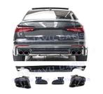 S6 Look Diffuser + Uitlaat tips voor Audi A6 C8 S line / S6, Auto-onderdelen, Carrosserie en Plaatwerk, Nieuw, Achter, Bumper