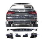 S6 Look Diffuser + Uitlaat tips voor Audi A6 C8 S line / S6, Auto-onderdelen, Nieuw, Achter, Bumper, Audi