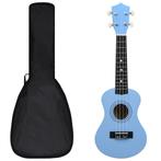 vidaXL Ukuleleset met tas voor kinderen sopraan 21 blauw, Verzenden, Nieuw