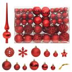 vidaXL 111-delige Kerstballenset polystyreen rood, Nieuw, Verzenden