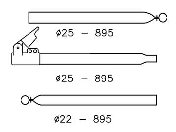 Campking Verandastang 25/22mm 170-260cm Aluminium Quickgrip beschikbaar voor biedingen