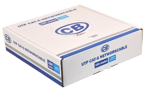 UTP CAT6 kabel 100 meter - CAT5 CAT6 CAT5e 100% koper, Computers en Software, Pc- en Netwerkkabels, Nieuw, Verzenden