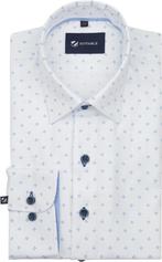 Suitable Overhemd Oxford Print Wit maat 41 Heren, Kleding | Heren, Overhemden, Verzenden, Nieuw, Wit, Suitable