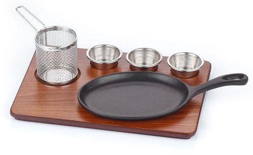 GGM Gastro | Fajita serveerset - 6 stuks - Gietijzeren pan |, Zakelijke goederen, Horeca | Overige, Verzenden