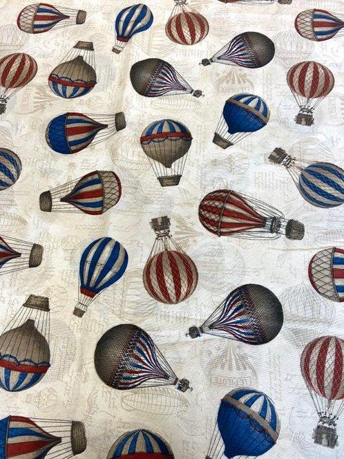 Exclusieve stof met luchtballonnen met dubbele hoogte zonder, Antiek en Kunst, Antiek | Kleden en Textiel