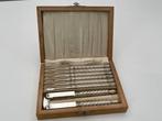 Eetservies (10) - Verzilverd, Hout - Antiek kreeftenservies