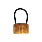 Haarelastiek Recht Cuff Ornament Kunststof Bruin, Nieuw