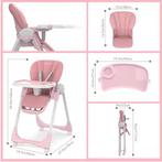 Opvouwbare Baby Kinderstoel met Wielen, Eettray en Schommel, Verzenden, Nieuw