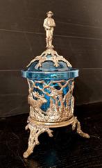 La caccia, stile Liberty, 28 cm - Tafelmiddenstuk - Glas,, Antiek en Kunst