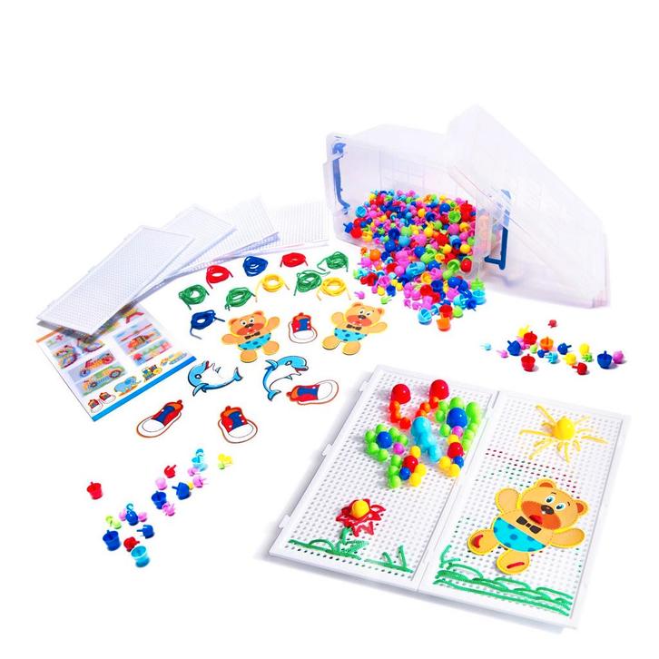 Insteekmozaïek Bord 603-delig – Educatieve Rijg- en Naaiset, Kinderen en Baby's, Speelgoed | Educatief en Creatief, Ophalen of Verzenden