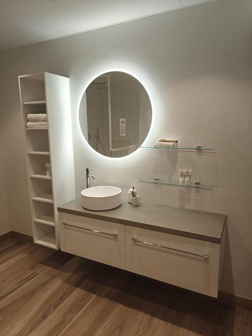 design badmeubel waskom mat wit 140cm met beton blad  - 0008, Huis en Inrichting, Badkamer | Badkamermeubels, Nieuw, Ophalen