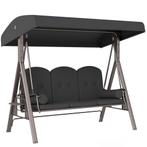 Hollywoodschommel 3-zits Tuinschommel Met Zonnedak, Dienblad, Verzenden, Nieuw