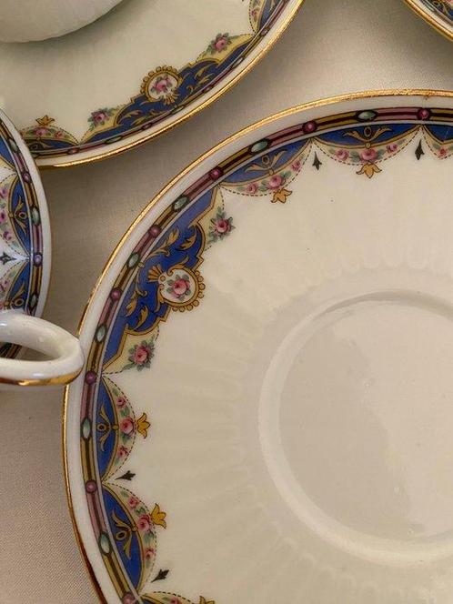 Limoges, Élite Limoges France - Koffie- en theeservies (8) -, Antiek en Kunst, Antiek | Glas en Kristal