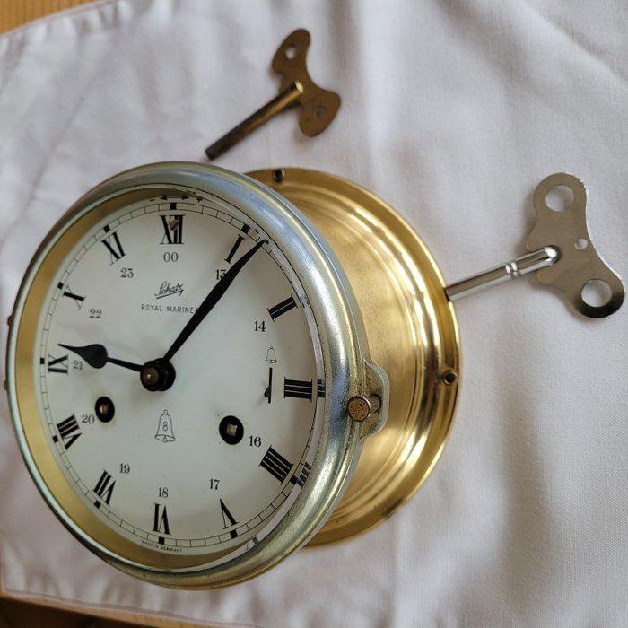 Scheepsklok - Schatz Royal Mariner - Ontwerp Chroom, Messing, Antiek en Kunst, Antiek | Wandborden en Tegels