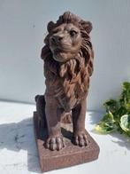 Beeld, tuinbeeld leeuw - 35 cm - cast stone