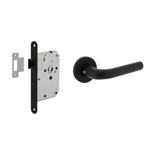Intersteel deurbeslag set loopslot en deurkruk Eucla op, Doe-het-zelf en Verbouw, Hang- en Sluitwerk, Nieuw, Verzenden