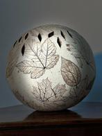 Globe tafellamp - Ronde lantaarn met bladpatroon –