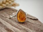 Ring in 925 zilver met Baltische amber van topkwaliteit,