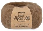 DROPS Brushed Alpaca Silk Uni Colour - 36 amandel - Wol Ga, Hobby en Vrije tijd, Breien en Haken, Ophalen of Verzenden, Nieuw