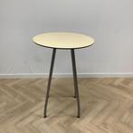 sta-tafel, (hxbxd) 110x80x80 cm, Ahorn blad - metalen poten, Ophalen of Verzenden, Gebruikt