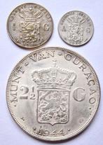 Curacao. Wilhelmina. 1/10, 1/4 en 2-1/2 Gulden 1900-1944, Postzegels en Munten, Munten | Nederland