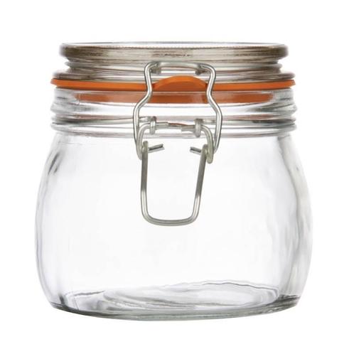 Glazen potje met beugel - 500ml, Zakelijke goederen, Horeca | Keukenapparatuur, Nieuw in verpakking, Bakkerij en Slagerij, Verzenden