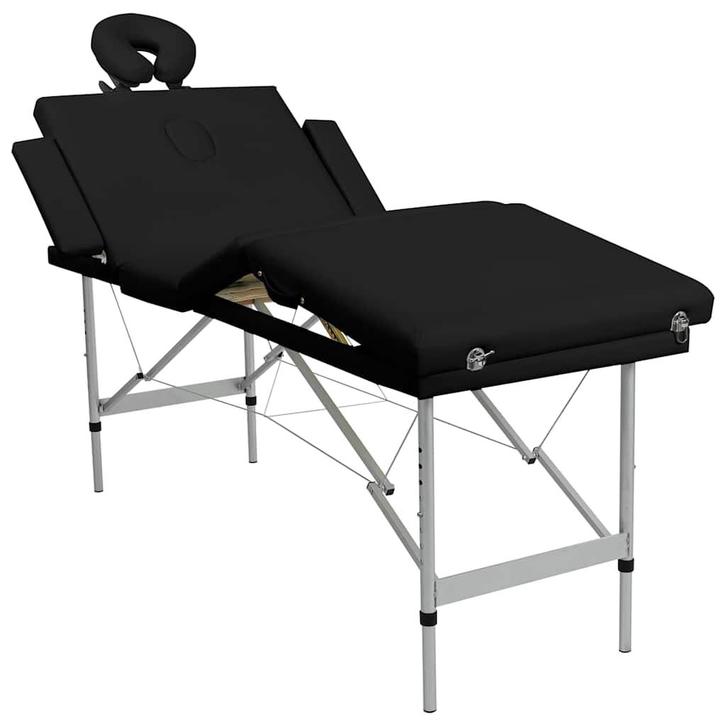 vidaXL Massagetafel met 4 zones inklapbaar aluminum frame, Sport en Fitness, Massageproducten, Nieuw, Verzenden