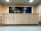 Steigerhouten U-vormige Bar, Ophalen of Verzenden, Nieuw, Inclusief barstoelen