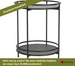 Stern Charles Bijzettafel Aluminium/ZilverStern - Zwart, Ophalen of Verzenden, Nieuw, Rechthoekig, Overige materialen