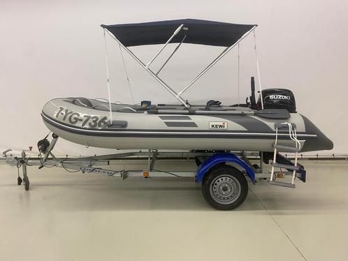 KEWI MB360 | Rubberboot | 15PK Suzuki | incl Trailer |, Watersport en Boten, Rubberboten, Minder dan 70 pk, Airdeck, Benzine, Zo goed als nieuw
