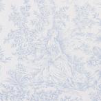 BA076 - Tessuto Toile de Jouy Azzurro – 2,8 x 2,5 m -, Antiek en Kunst