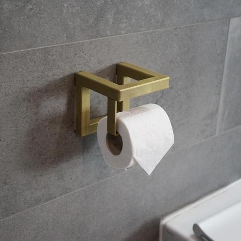 Toiletrolhouder Aquasplash Demir 12x12x12 cm Glitter Goud, Doe-het-zelf en Verbouw, Sanitair, Ophalen of Verzenden