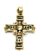 Hanger - 18 karaat Geel goud Smaragd - Diamant