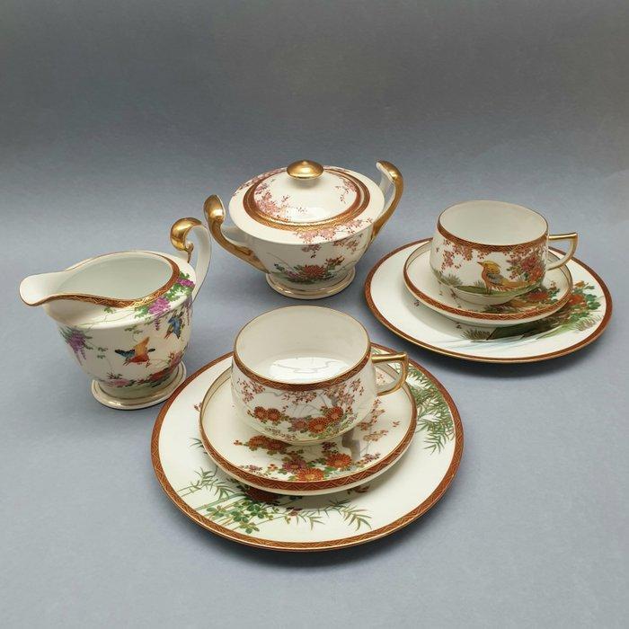 Soko China - Theeservies (8) - Beenderporselein - met de, Antiek en Kunst, Antiek | Meubels | Tafels