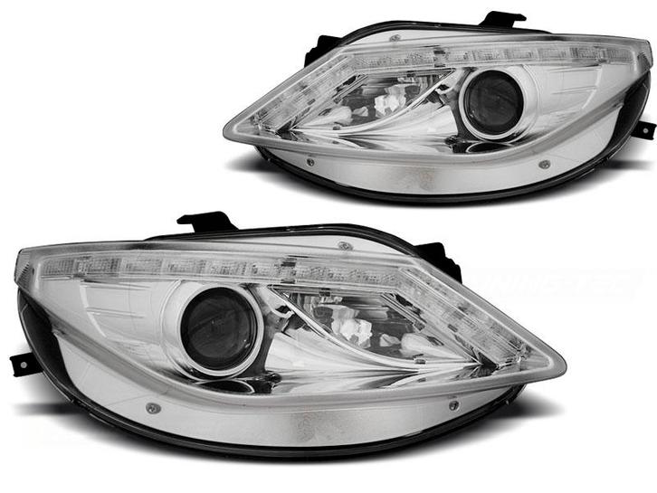 Koplampen LED DRL | Seat Ibiza 6J 2008-2012 | Chroom | LED K, Auto-onderdelen, Verlichting, Nieuw, Seat, Verzenden