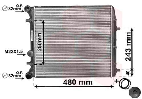 RADIATOR VOOR SEAT CORDOBA 2002-2009 6Q0121253AE, Auto-onderdelen, Airco en Verwarming, Nieuw, Ophalen of Verzenden