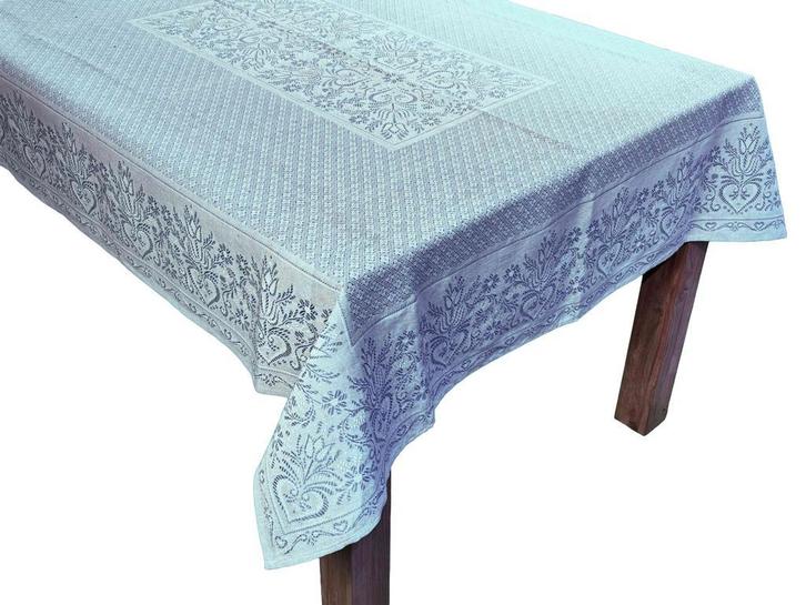 Tafellaken Tiroler Weefkunst Blauw - 135 x 170 cm vintage, Huis en Inrichting, Tafelkleden, Binnen, Rechthoek, Nieuw, Ophalen of Verzenden