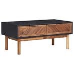 vidaXL Salontafel 90x50x40 cm massief acaciahout en MDF, 50 tot 100 cm, Verzenden, Nieuw, 50 tot 100 cm
